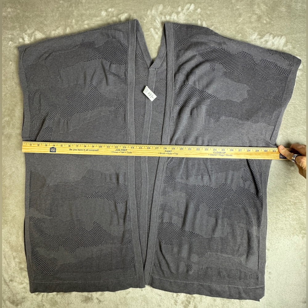Lululemon Womens Wrap Duster Find Your Light Gray Moonwalk Cotton Silk OSFA Yoga - Picture 12 of 14